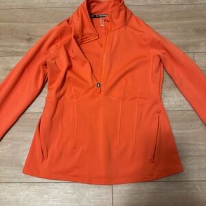 FP Movement Orange pullover Jacket with Notched Lapel